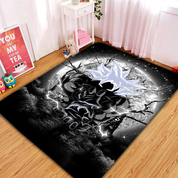 Tapis Goku Ultra Instinct Dragon Ball Moonlight Rug Carpet Rug Home Room Decor
