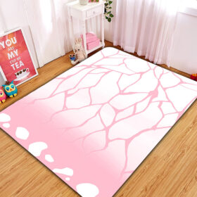 Tapis Kochou Shinobu Insect Pillar Butterfly Pink Classic Pattern Demon Slayer Kimetsu No Yaiba Carpet Rug Home Room Decor