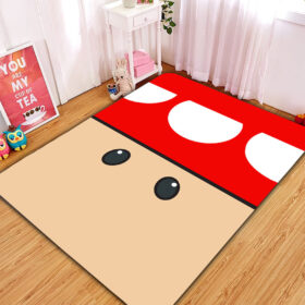 Tapis Mario Mushroom Red Carpet Rug Home Room Decor
