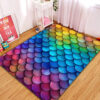 Tapis Mermaid Fish Scale Carpet Rug Home Room Decor