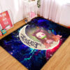 Tapis Nezuko Demon Slayer Love You To The Moon Galaxy Carpet Rug Home Room Decor