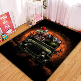 Tapis Pennywise And Friends Ride Jeep Funny Anime Moonlight Rug Carpet Rug Home Room Decor