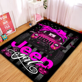 Tapis Pink Jeep Girl Halloween Carpet Rug Home Room Decor