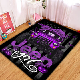 Tapis Purple Jeep Girl Halloween Carpet Rug Home Room Decor