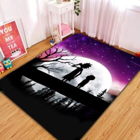 Tapis Rick And Morty Moon Night Rug Carpet Rug Home Room Decor