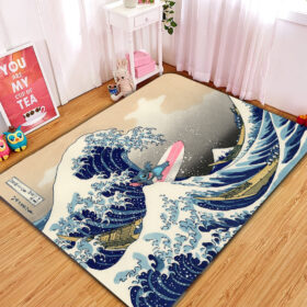 Tapis Stitch The Great Wave Japan Carpet Rug Home Room Decor