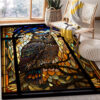 Tapis Owl Stained Glass Carpet Rug Home Room Decor