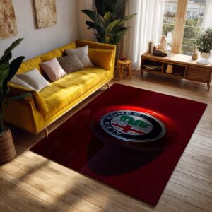 Tapis Car Alfa Romeo Dark Red Background