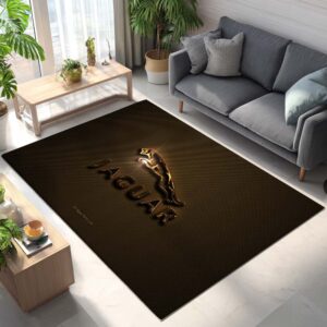 Tapis Car Jaguar golden brown metal