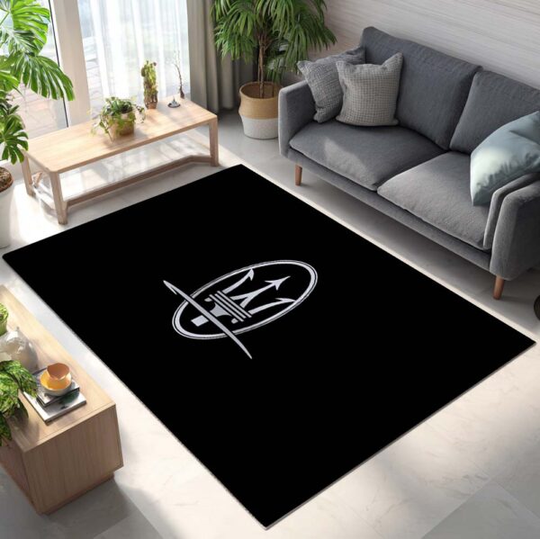 Tapis Car Maserati Symbol Black Background