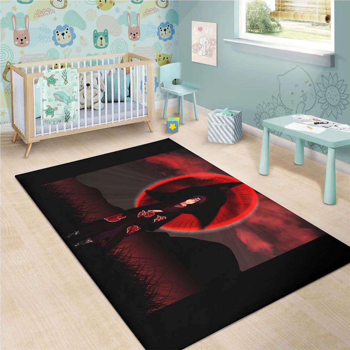 Tapis Akatsuki Itachi Mangekyou Sharingan Anime Naruto – Image 3