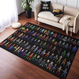 Tapis All The Characters Of The Marvel Universe