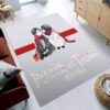 Tapis Attack On Titan Anime - Chibi Mikasa And Eren Couple Love Wearing Red Scarf