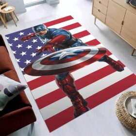 Tapis Captain America Usa Flag