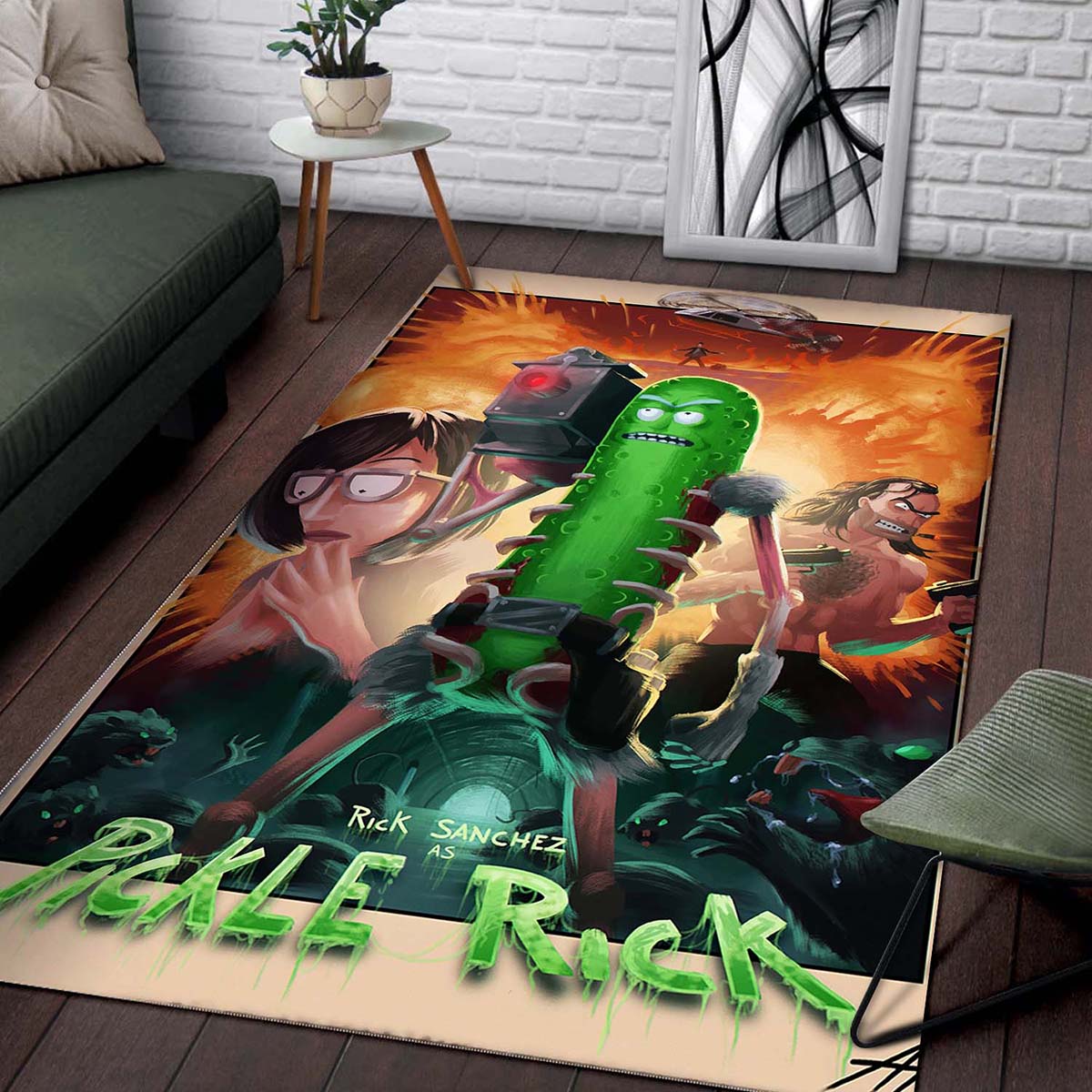 Tapis Cartoon Lover Rick & Morty Pickle Rick – Image 2