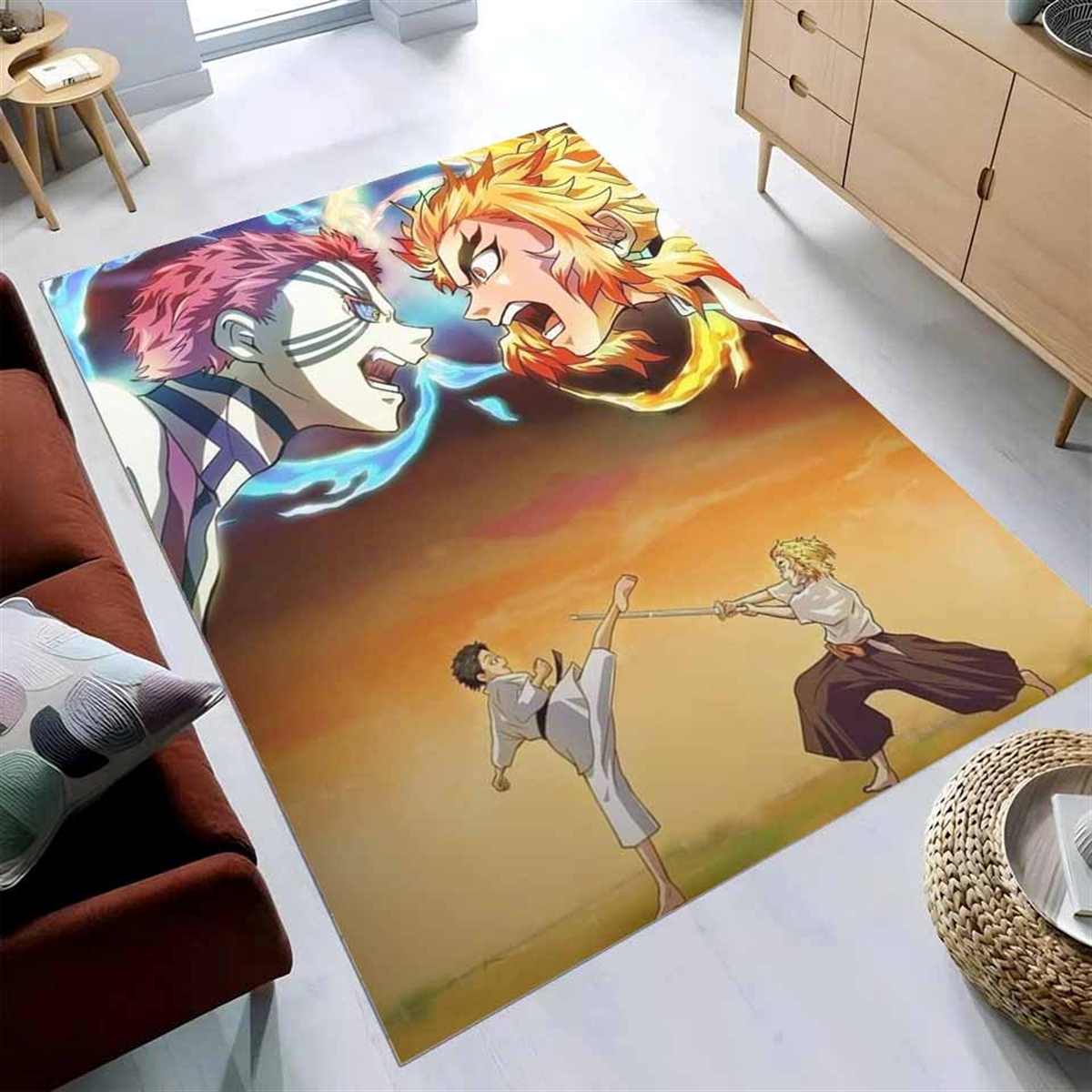 Tapis Demon Slayer Rengoku Vs Akaza