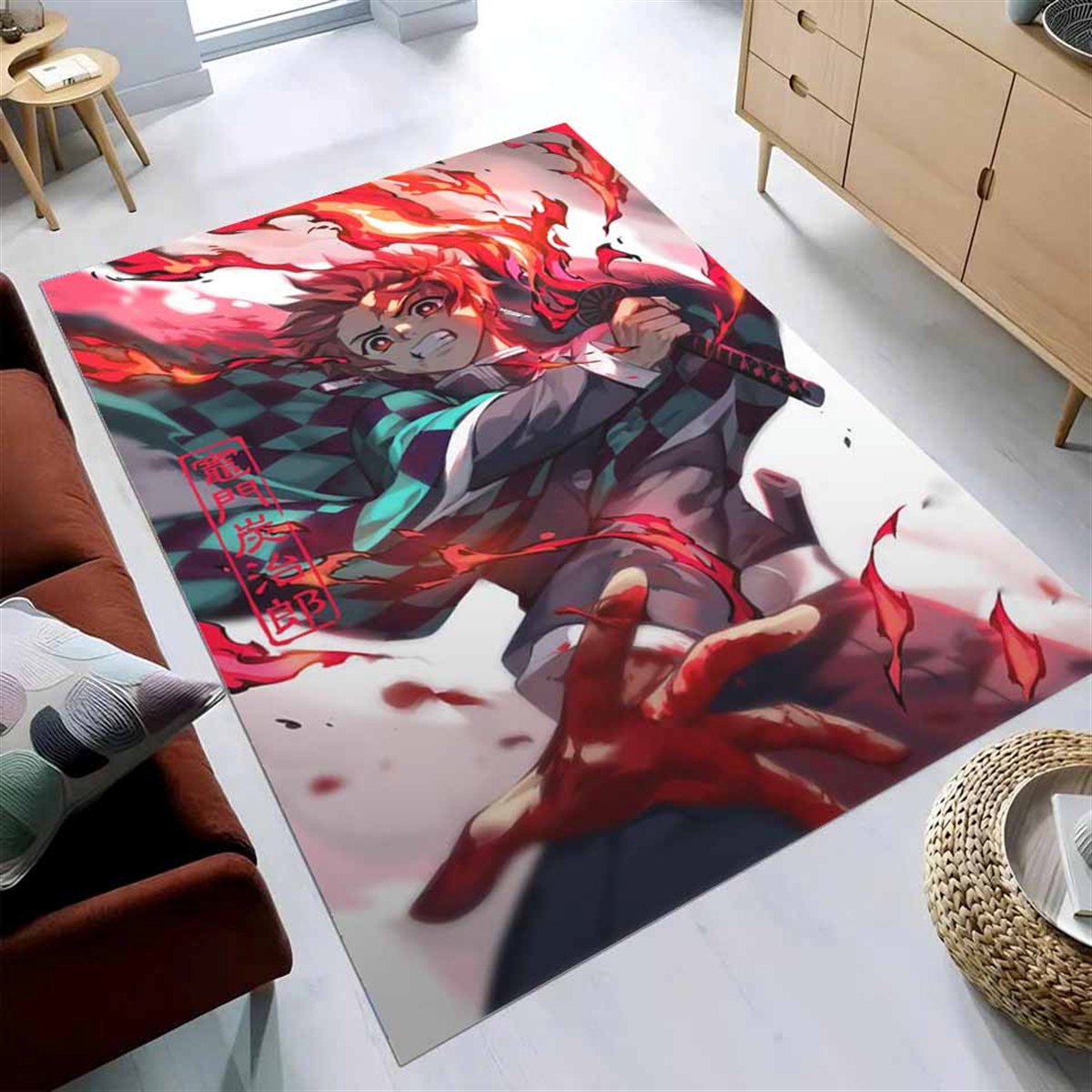 Tapis Demon Slayer Tanjiro Kamado Fire 1