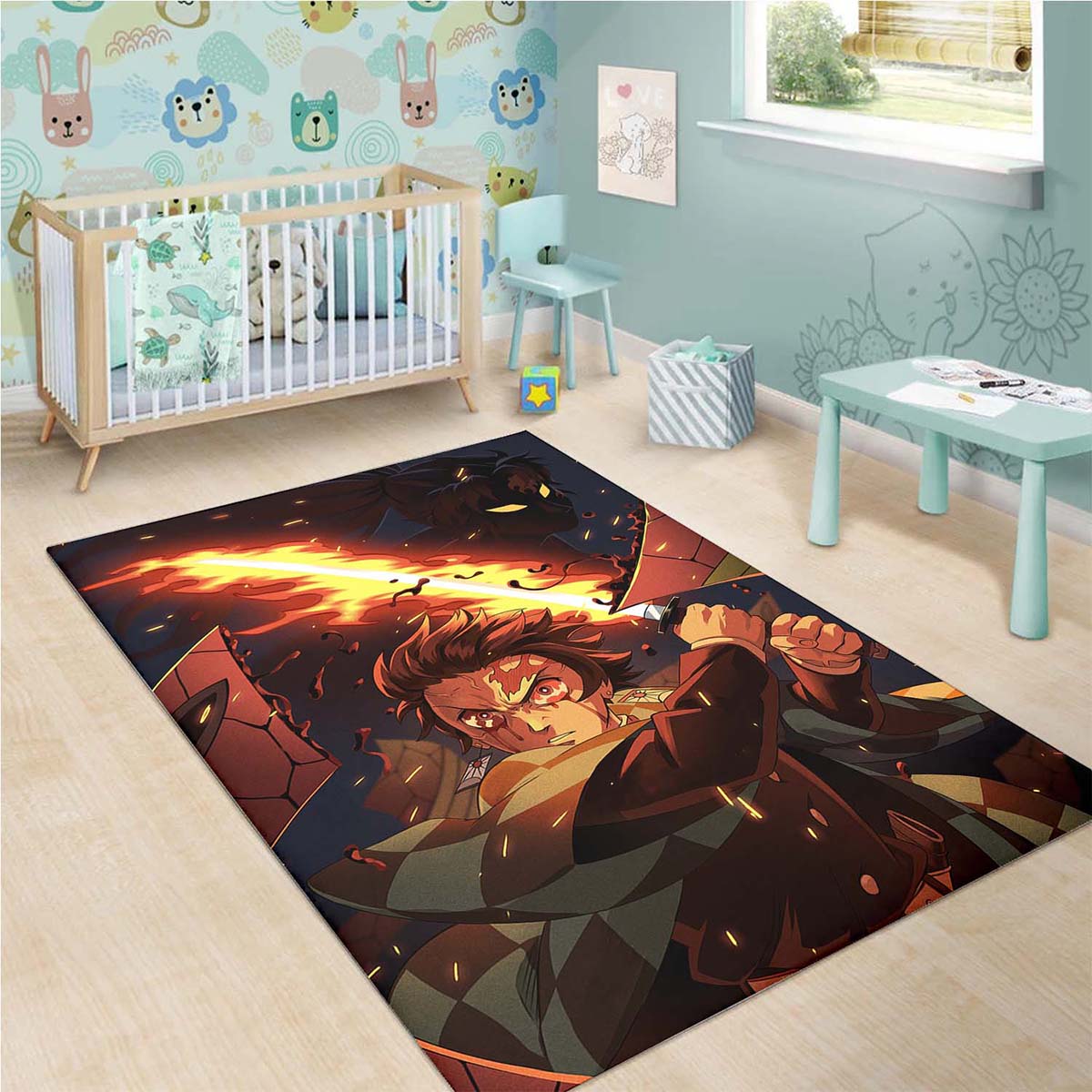 Tapis Demon Slayer Tanjiro Kamado Fire – Image 3