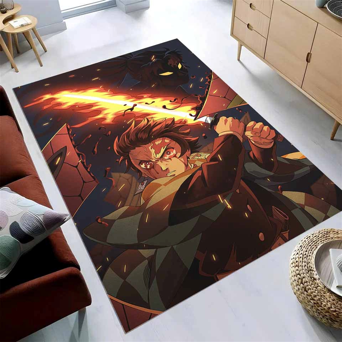 Tapis Demon Slayer Tanjiro Kamado Fire