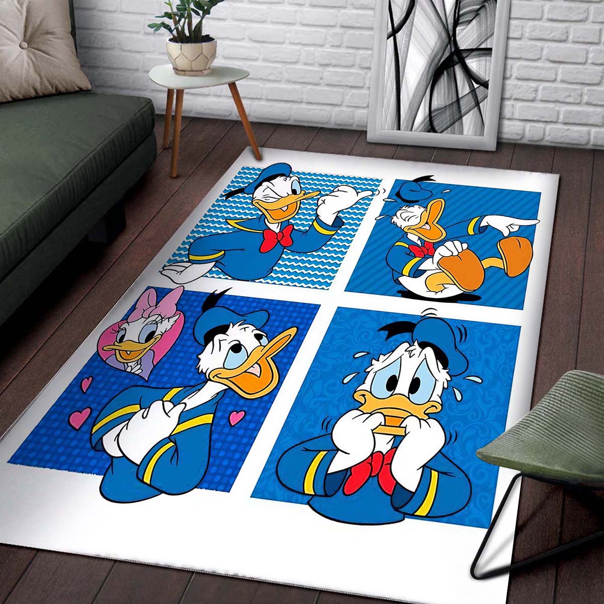 Tapis Donald Duck Full Face Funny Walt Disney Cartoon Ver2 – Image 2