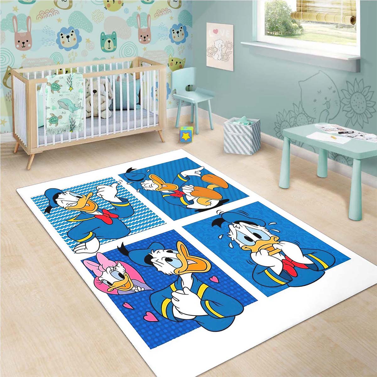 Tapis Donald Duck Full Face Funny Walt Disney Cartoon Ver2 – Image 3
