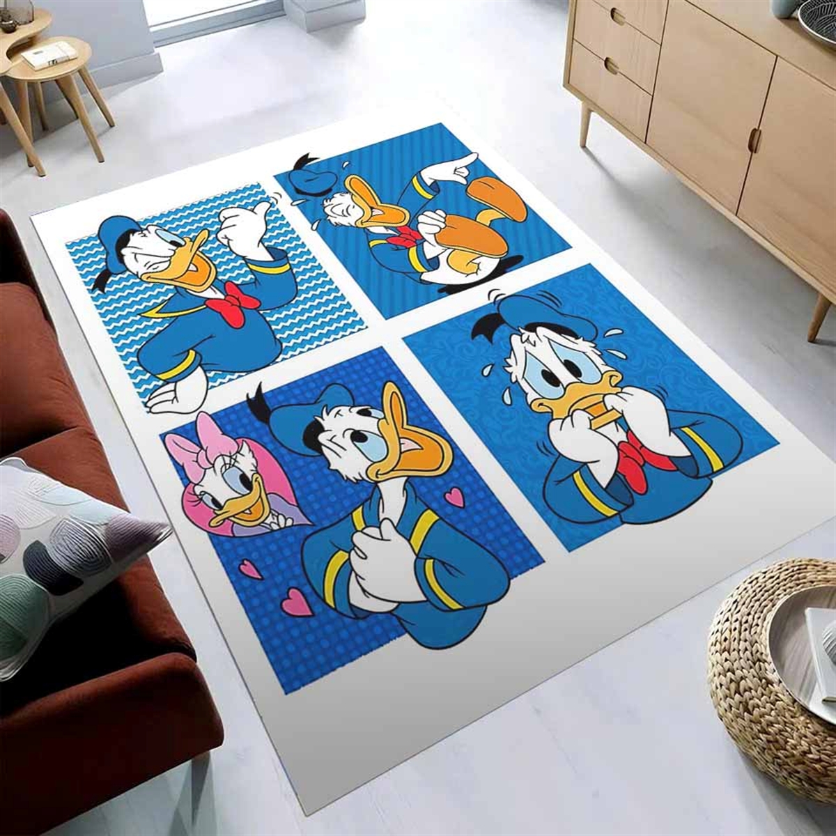 Tapis Donald Duck Full Face Funny Walt Disney Cartoon Ver2