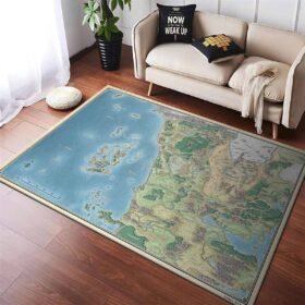 Tapis Dungeons Dragons Faerun carte des Royaumes Oubliés