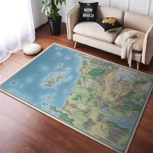 Tapis Dungeons Dragons Faerun carte des Royaumes Oubliés
