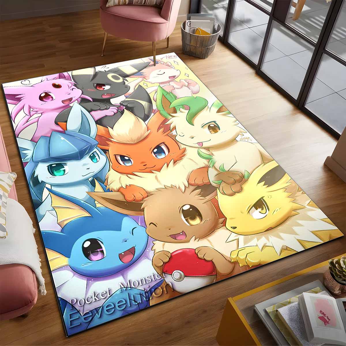 Tapis Evoli évolution Pokmon Eevee Evolution Pokemon 4 – Image 2
