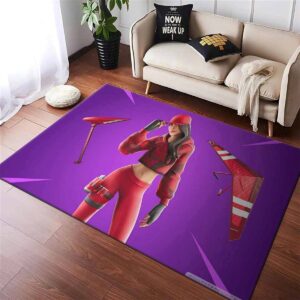 Tapis Fortnite Battle Royale Game Ruby Skin Outfit