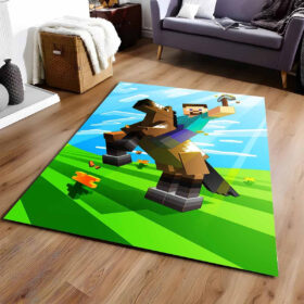 Tapis Herobrine Minecraft personnage à cheval