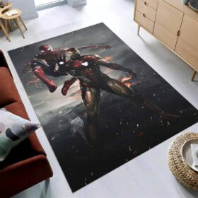 Tapis Iron Man & Spider man Marvel Superhero
