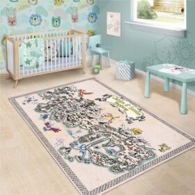 Tapis Kanto and johto regions map pokemon
