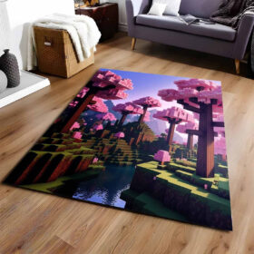 Tapis vallée biome fleurs de cerisier Minecraft 2