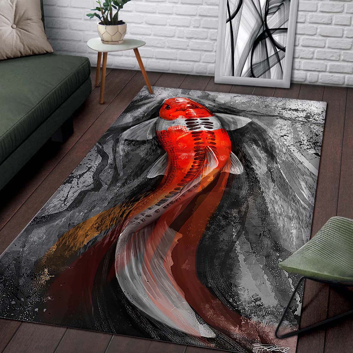 Tapis Koi Fish De080827m – Image 2