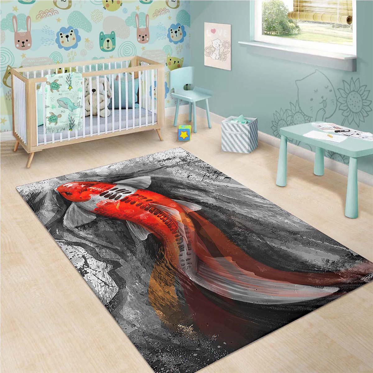 Tapis Koi Fish De080827m – Image 3