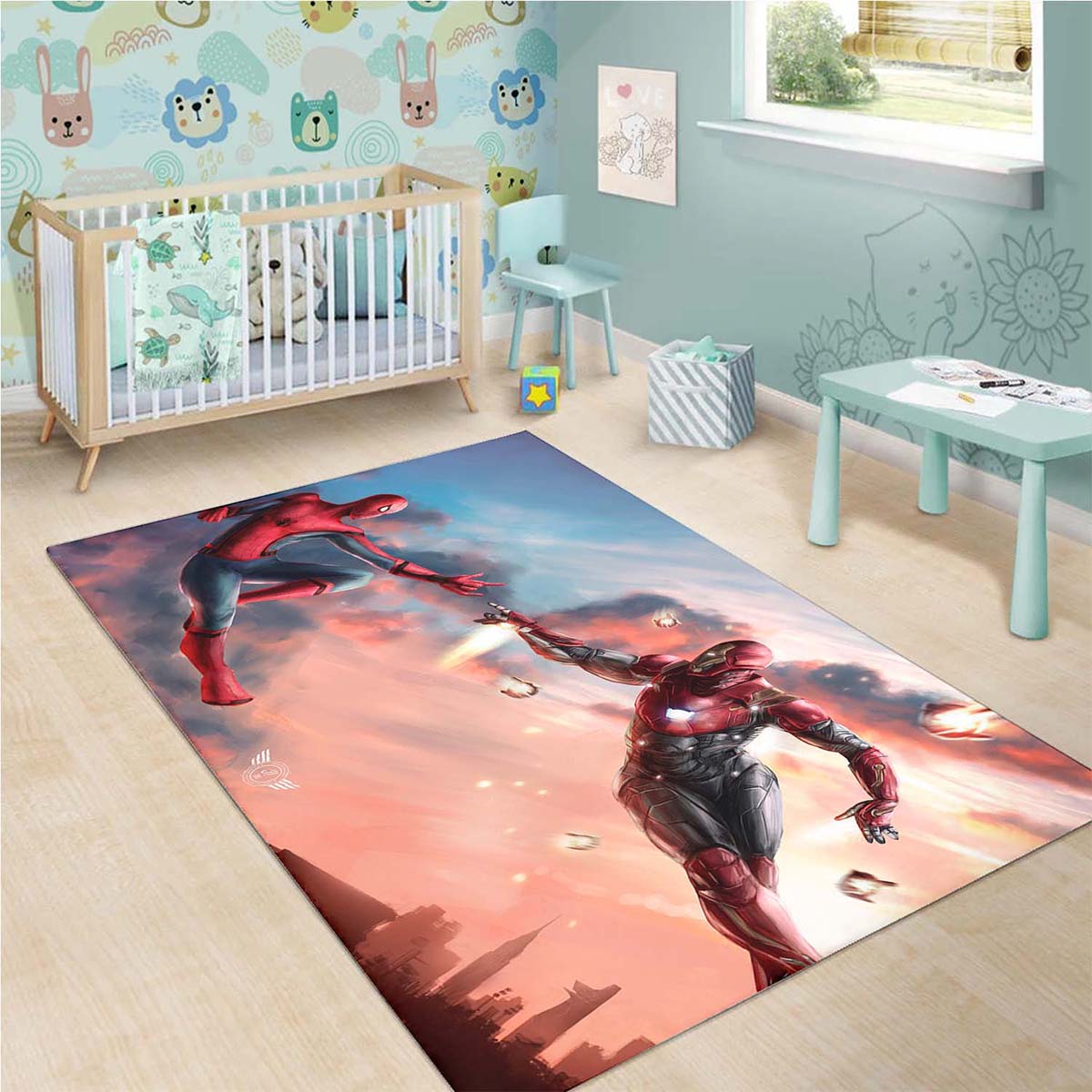 Tapis Marvel Spiderman Iron Man – Image 3