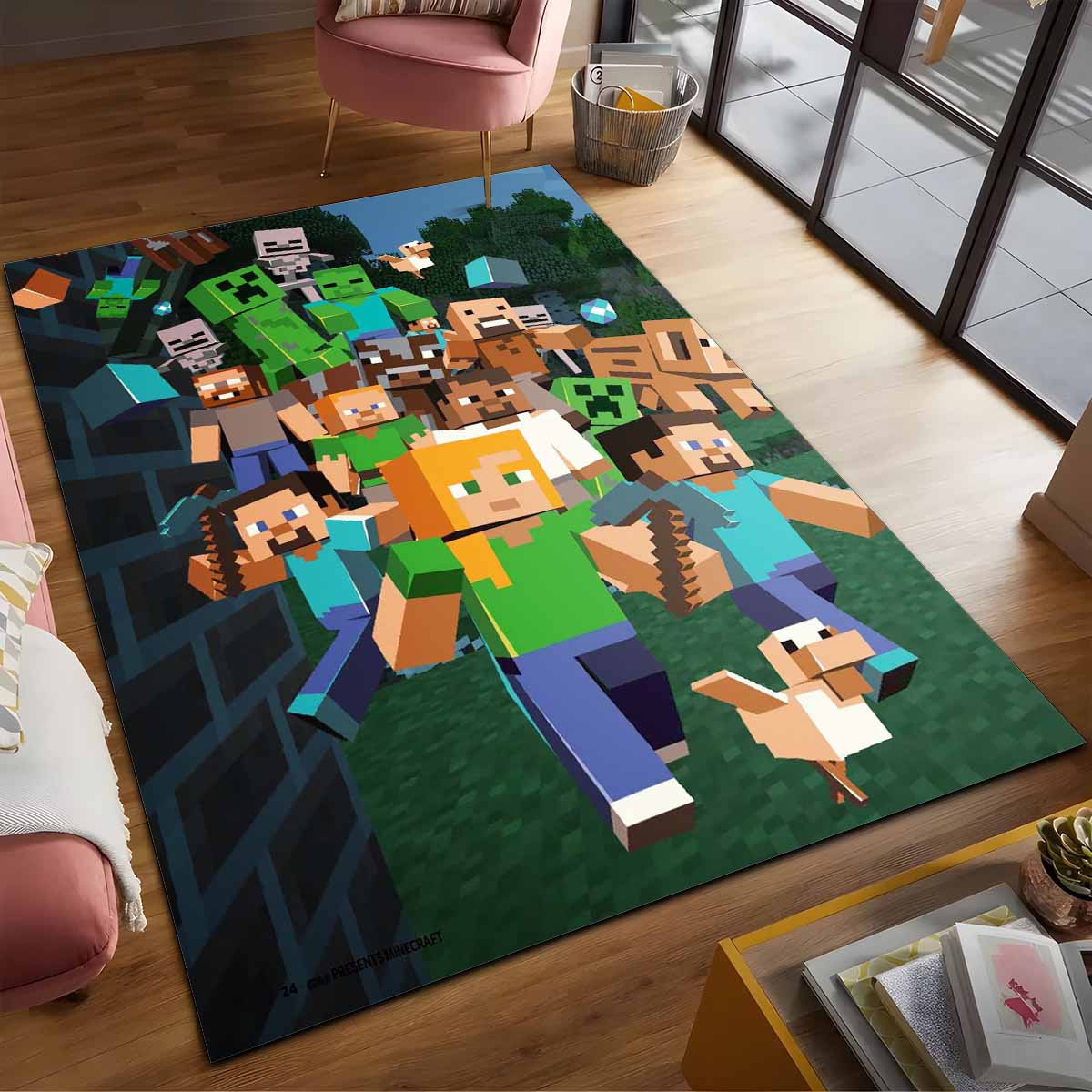 Tapis Minecraft tous les personnages, héros et méchants – Image 2