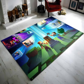 Tapis Minecraft tous Steve et Alex