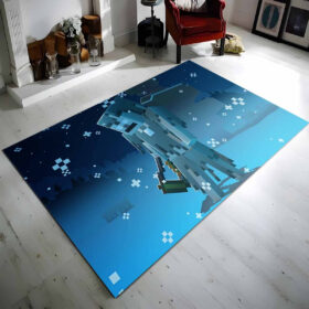 Tapis Minecraft personnage dans le biome toundra