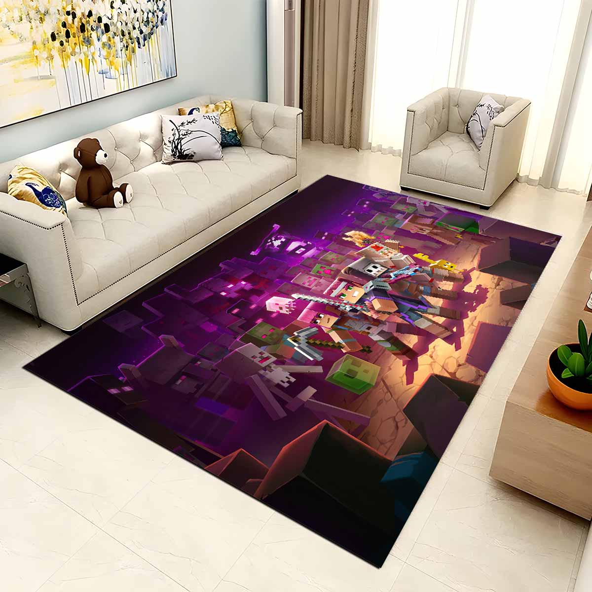 Tapis Minecraft personnages dans le Nether-biom – Image 2