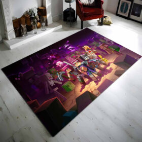 Tapis Minecraft personnages dans le Nether-biom