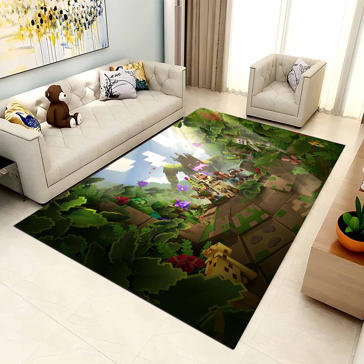 Tapis Minecraft personnages biome forêt Eiche Birke – Image 2
