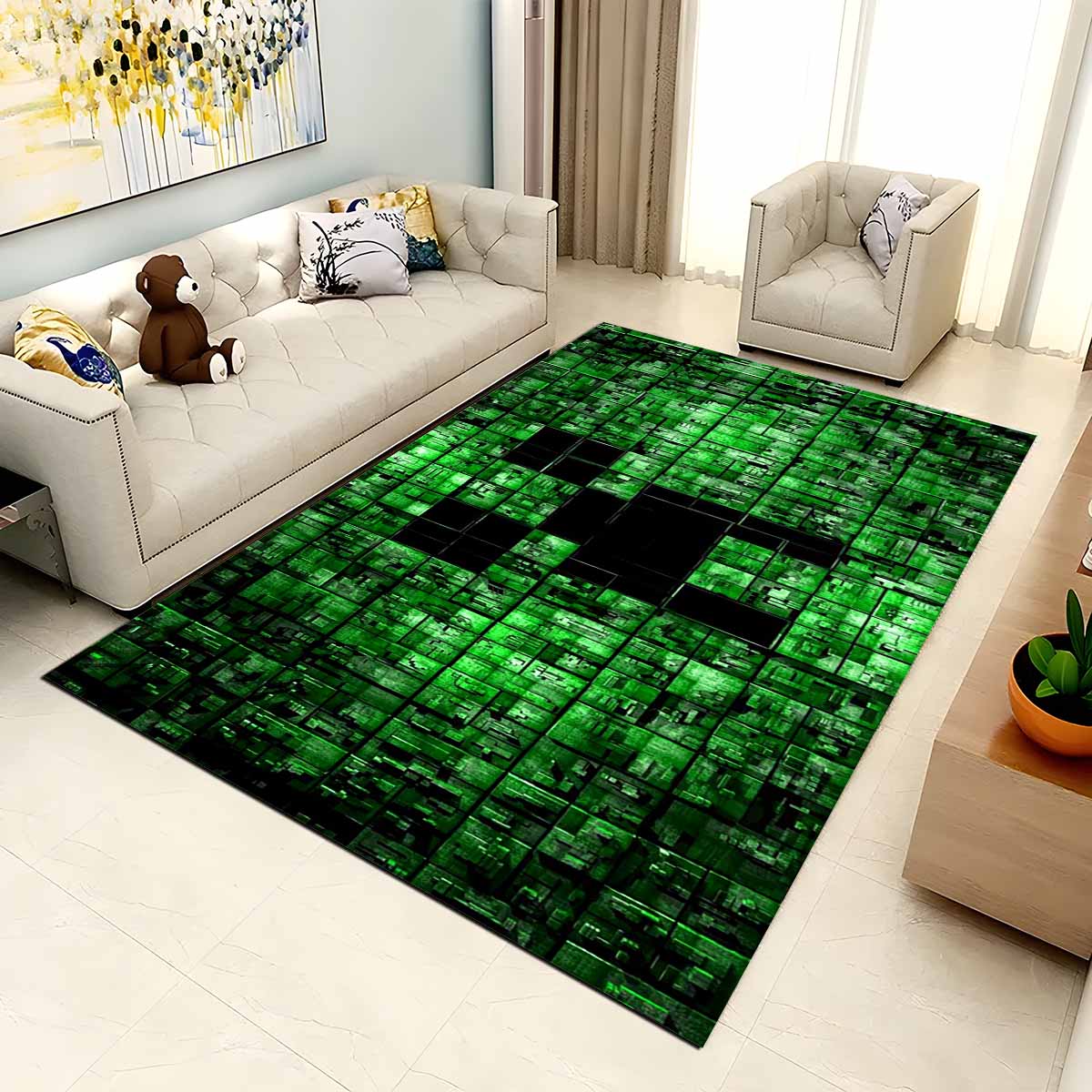 Tapis Minecraft Creeper visage 2 – Image 2