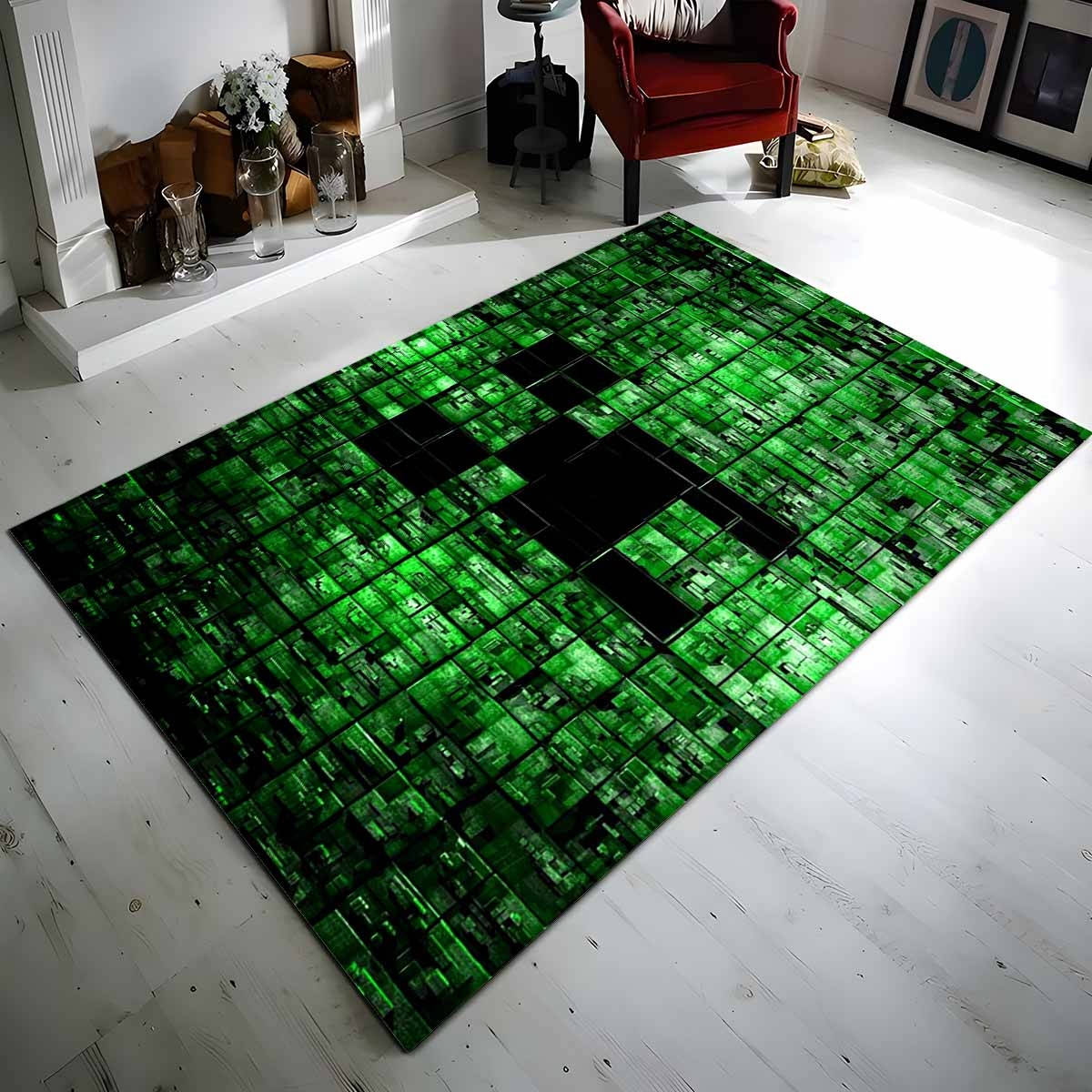 Tapis Minecraft Creeper visage 2