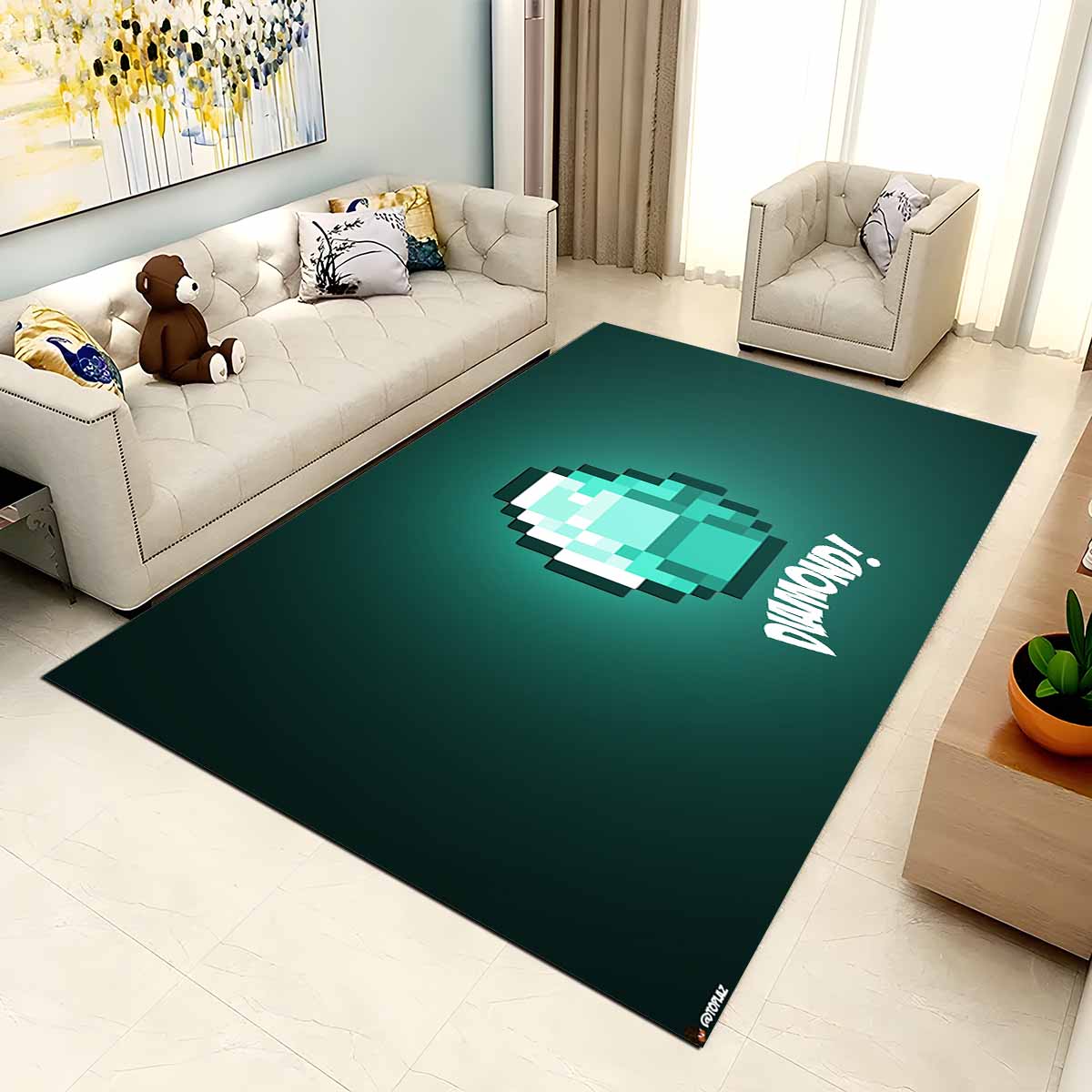 Tapis Minecraft Diamant 4 – Image 2