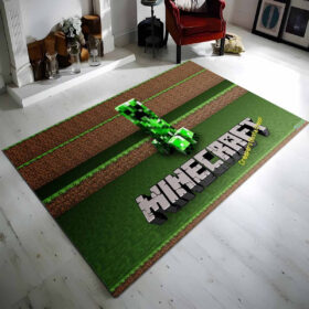 Tapis Minecraft classique Creeper mécontent