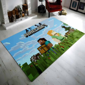 Tapis Minecraft classique Steve avec Alex