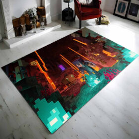 Tapis Minecraft Nether biome corrompu Piglins Netherrack