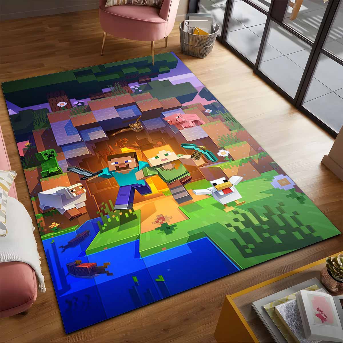 Tapis Minecraft Steve Alex et tous Freunde – Image 2